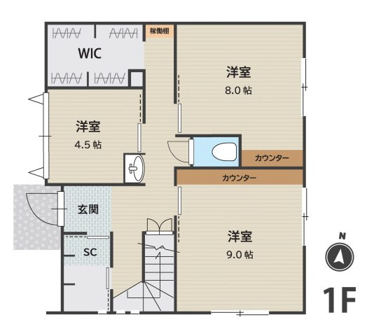 小郡市三沢　戸建ての間取り