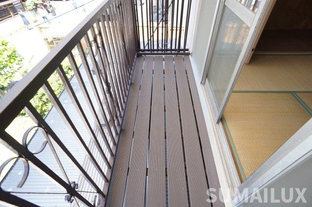 熊本市中央区渡鹿４丁目の一戸建てのバルコニー