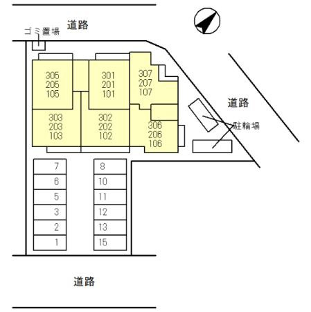 SAKURA甲子園三保町の区画図