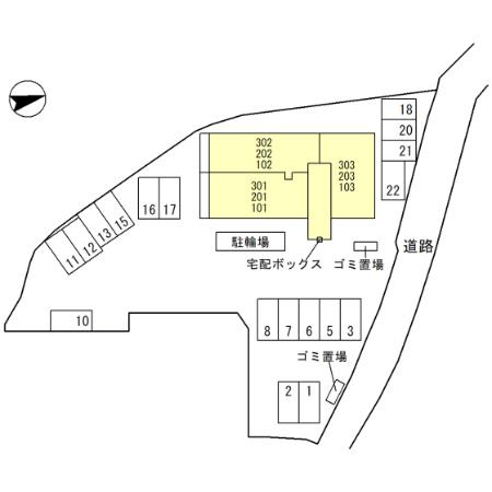 エスト山王の区画図