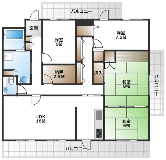 【間取り】 | ラソフェリス千里桃山台