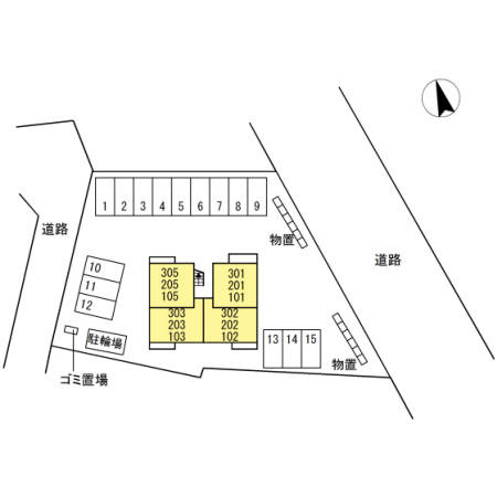 カーサ・ラッフィナートⅢの区画図