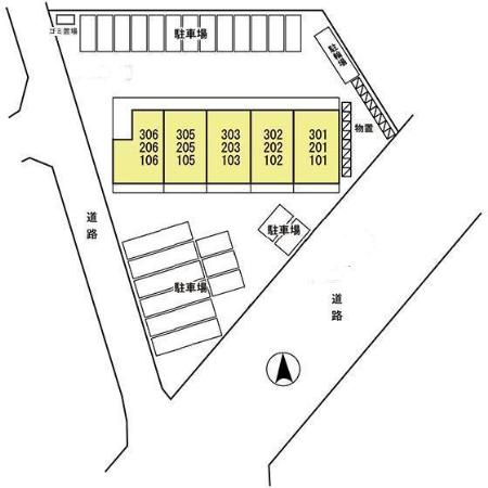 セレッソ花楯８８の区画図