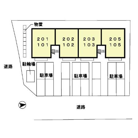 モアリエⅡ号館の区画図