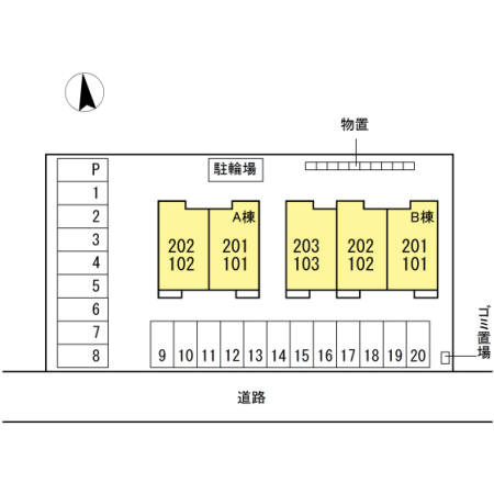 アーバンハイツ３０ Ａ棟の区画図