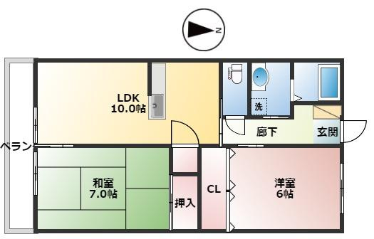 【間取り】 | サンメリー沖代
