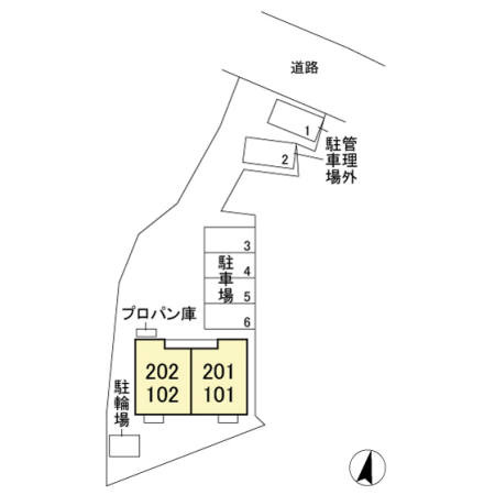 【区画図】 | メゾンベール末広　Ⅲ