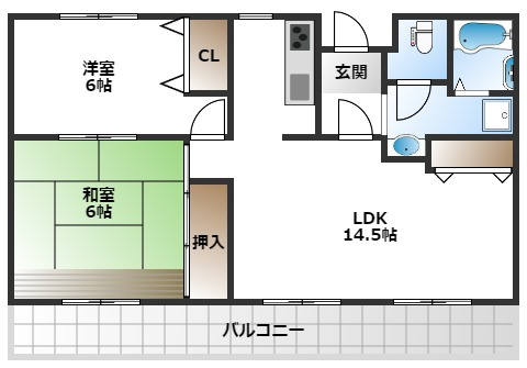 【間取り】 | クレール豊中曽根