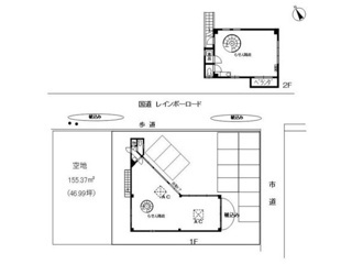 守山市水保町の店舗事務所の間取り