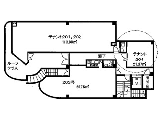 守山市播磨田町の店舗事務所の間取り