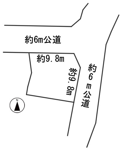 ５１５７４　岐阜市三田洞土地の区画図
