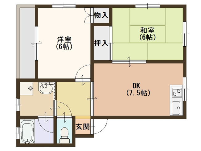 【間取り】 | 服部ハイツ