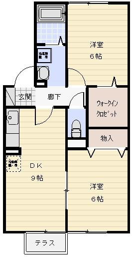 Ｐｌａｉｒｅ（プレール）　Dの間取り