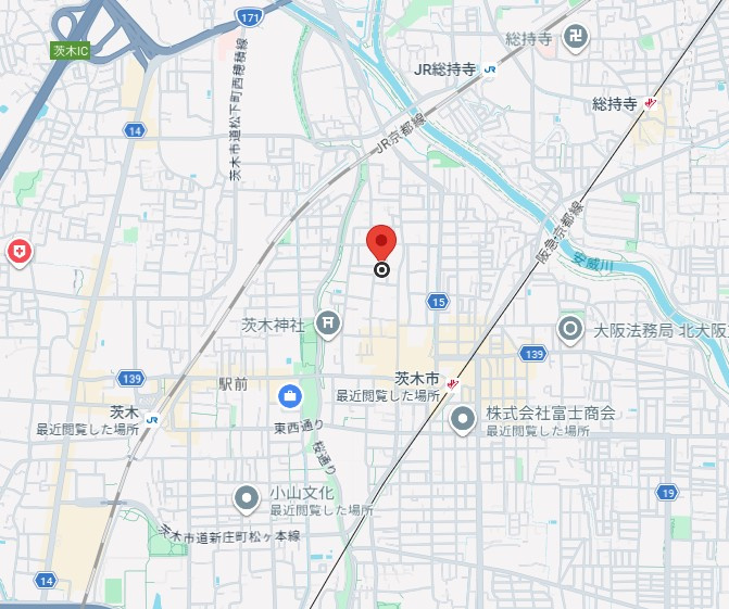 アート茨木の地図