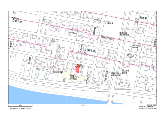 夕葉町土地の地図