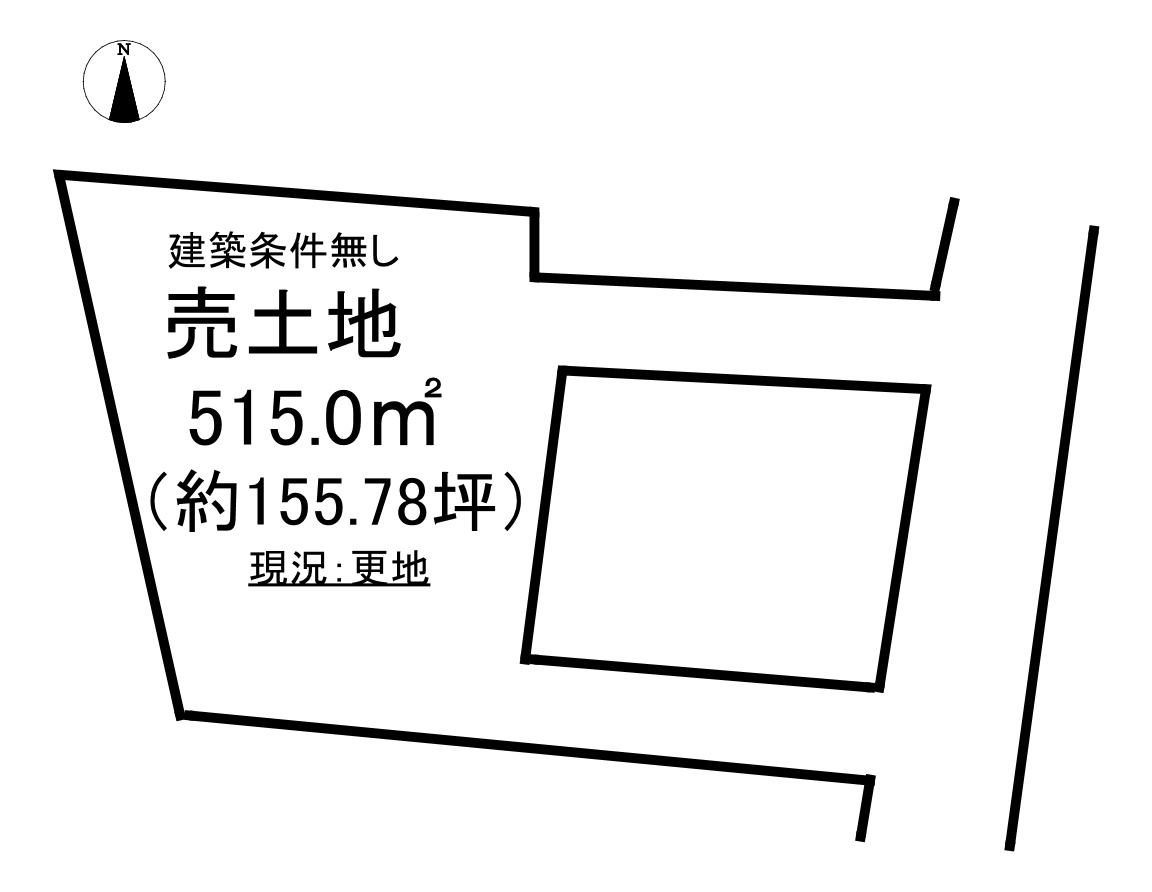 磯原町上相田字裏木戸 売土地の土地図