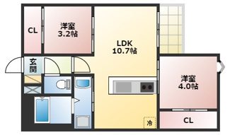 【間取り】 | REGALEST 道徳西 | 略図の為、現状優先