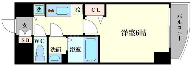 ララプレイス阿波座駅前フェリオの間取り