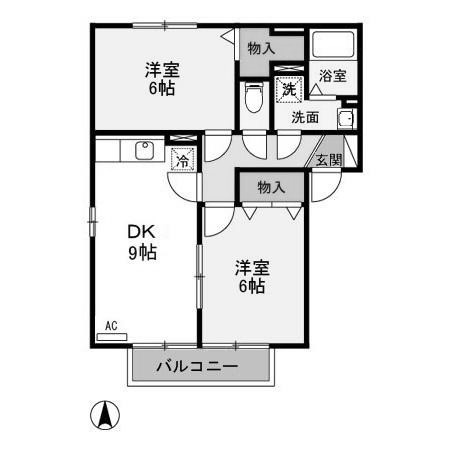 【間取り】 | ポルトス元町 C