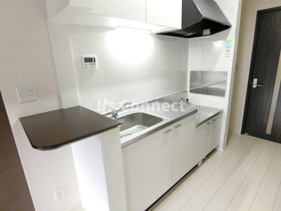 【キッチン】 | vallee de lours Ｃ棟 | ２口ガスコンロ設置可能なキッチン。