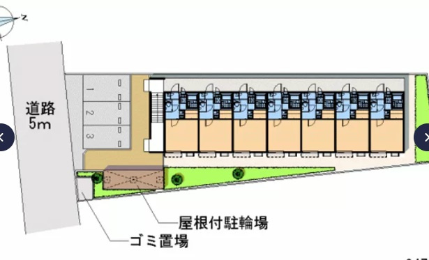  レオパレス外環富田林Ⅲの駐車場
