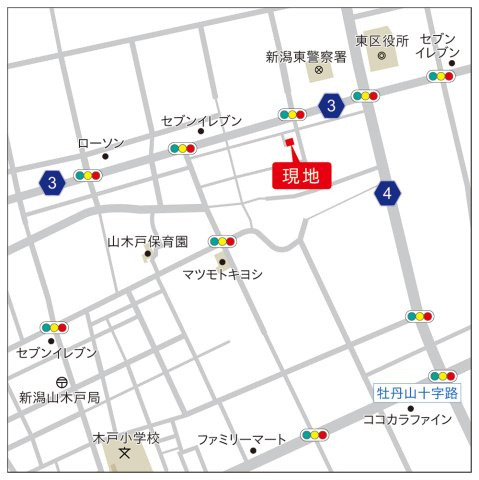 東区山木戸6丁目　新築戸建の地図