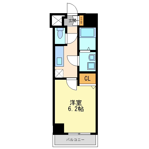 大阪市淀川区十三本町１丁目の賃貸マンションの間取り