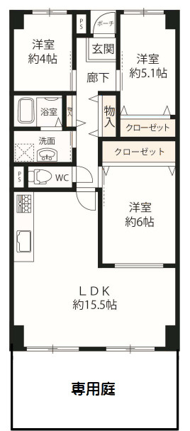尼崎久々知ハウスの間取り