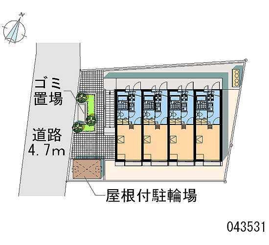 レオパレスフラワーⅢの区画図