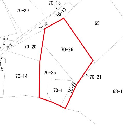 足利市八幡町の売地の区画図