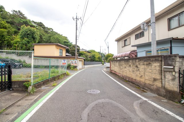 足利市八幡町の売地の前面道路含む現地写真