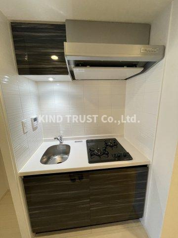 La Douceur西天満のキッチン|コンパクトなキッチンで掃除もラクラク