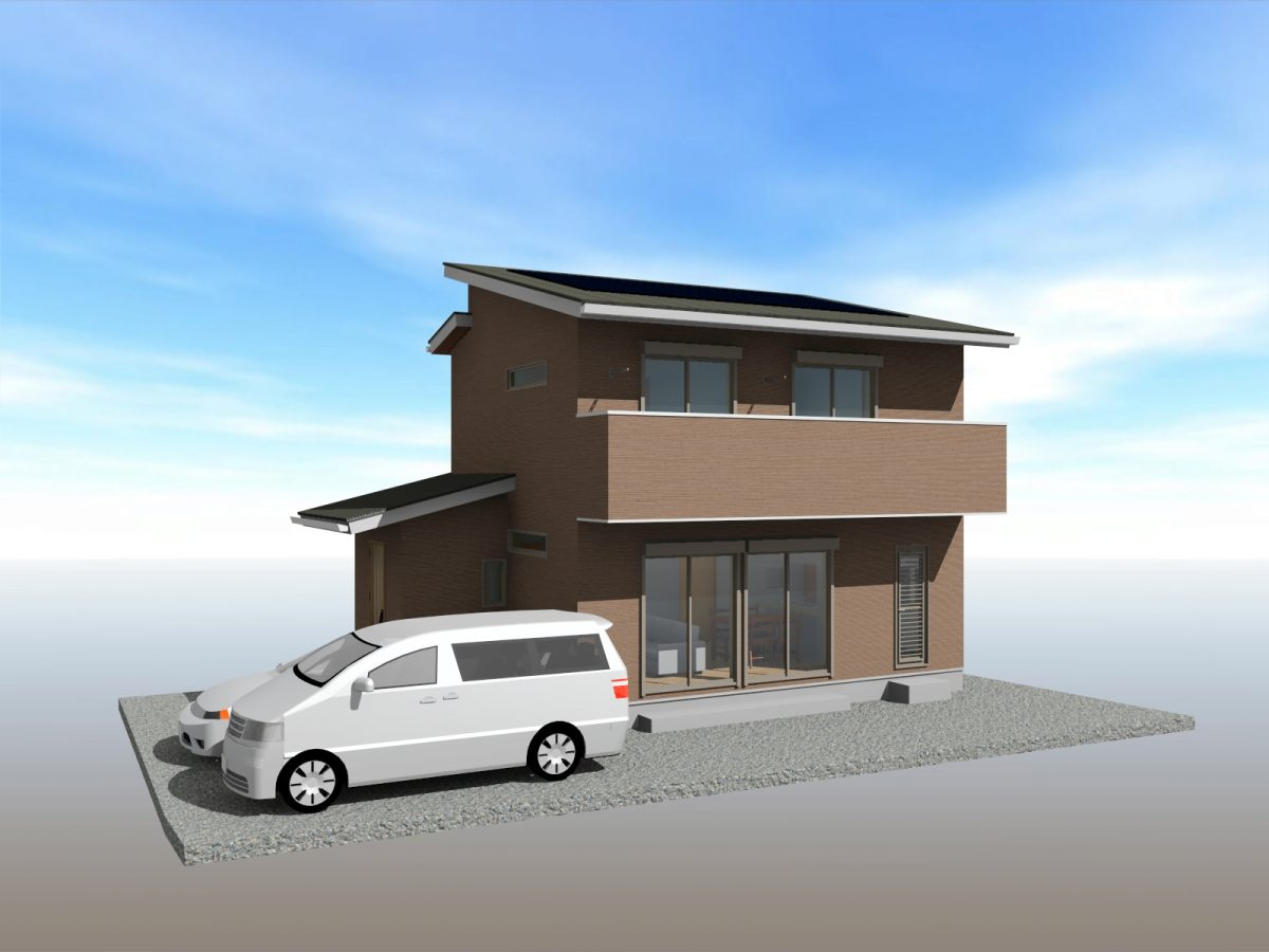 朝倉本町　新築戸建　南号地　（全3区画）の完成予想図|南号地