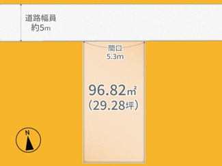 【土地図】 | 城陽市平川長筬　売土地　建築条件無し