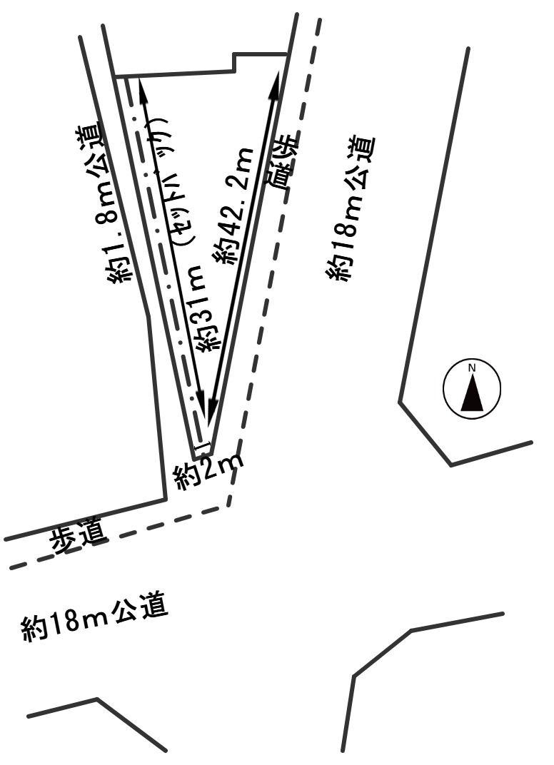 ５６１７４　岐阜市鷺山土地の区画図