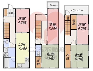 【間取り】 | 高石市羽衣3丁目戸建