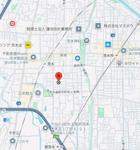 セレナ中条の地図