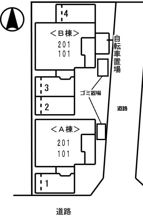 こすもすの駐車場