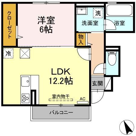 アヴニール西福原　Ⅱの間取り