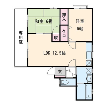 ヴィルヌーブ東櫛原【キャッシュバック対象物件】の間取り