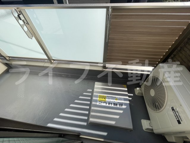 MDS弥刀のバルコニー|外からの目が気にならないバルコニーで洗濯物が干せます
