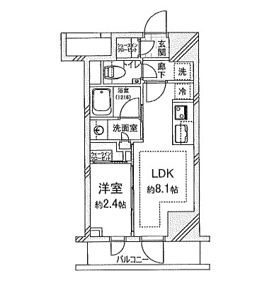 ピアース新宿三丁目の間取り