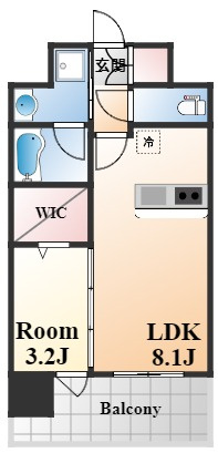 レオンコンフォート神戸山手通の間取り
