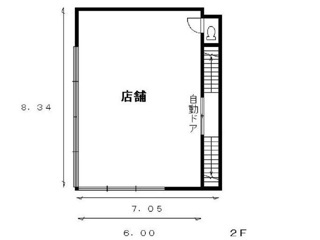 大津市長等２丁目の店舗一部の間取り