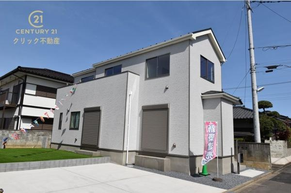 ハートフルタウン 　水戸市平須町　4期　限定１棟！の外観|水戸駅まで車17分。寿小徒歩14分、笠原中徒歩15分。 周辺環境充実で生活利便性◎3台並列駐車可能。全室南向きで日当たり良好です。 家計に優しい都市ガス物件です。