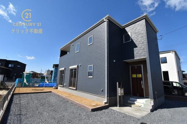 リーブルガーデン 　ひたちなか勝倉　5期　2の外観|金上駅車4分。勝田駅車９分。勝倉小徒歩11分、勝田第一中徒歩19分。 水戸市方面へのアクセス良好。商業施設も近くて生活利便性◎駐車3台可能。 収納スペース充実です♪