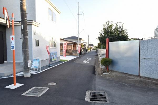 ハートフルタウン 　笠間市旭町　8期　1の前面道路含む現地写真|現地撮影（2023年8月）
