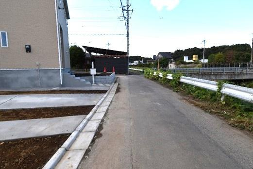 Cradlegarden 　笠間市石井　第1　2の前面道路含む現地写真|現地撮影（2023年10月）
