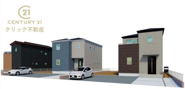 リーブルガーデン  常陸大宮市南町　第1　1の外観|常陸大宮駅徒歩7分。大宮小徒歩17分、大宮中徒歩25分。 閑静な住宅地。118号へのアクセス良好で通勤、お買い物にも便利！ 4台並列駐車可能、全室明るい南東向き！