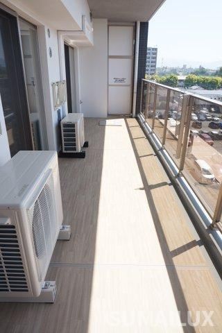 熊本市中央区水前寺６丁目の賃貸マンションのバルコニー